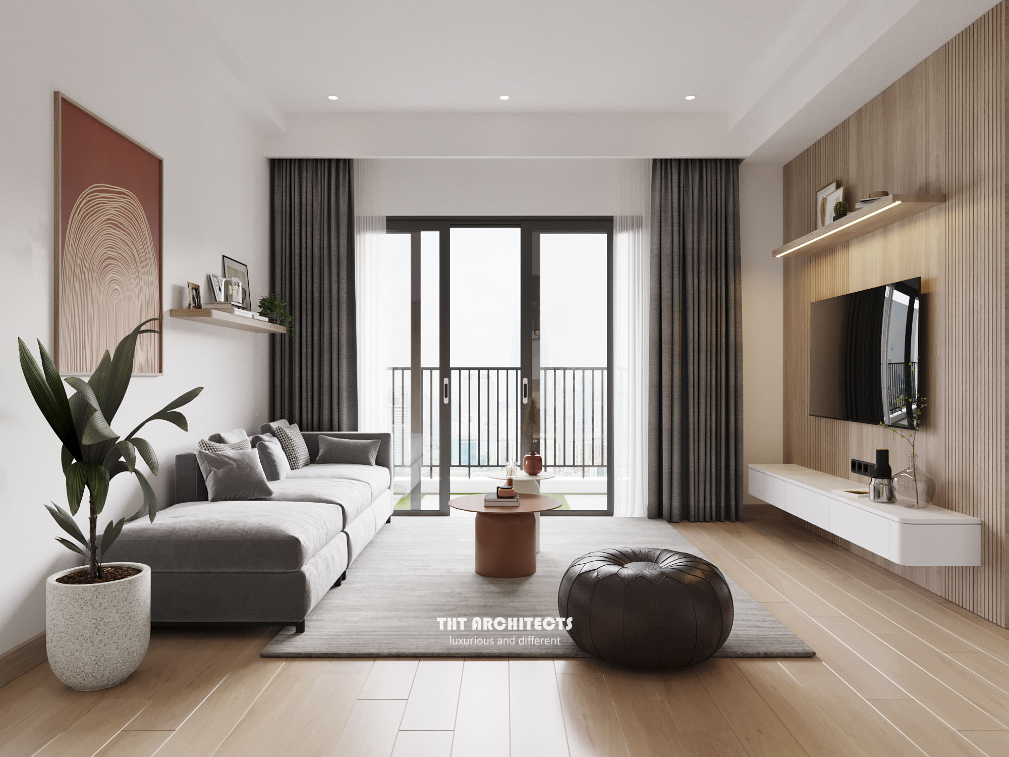 tht architects - Chung cư Vinhome Grand Park - phòng khách bếp 06